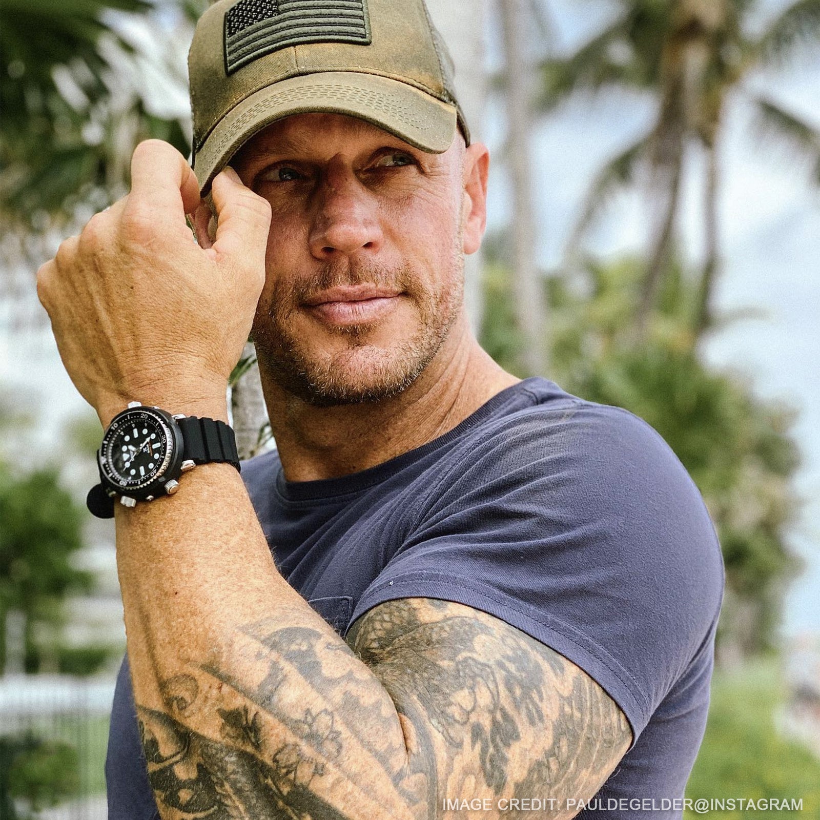 Seiko ambassador Paul de Gelder and Seiko Prospex