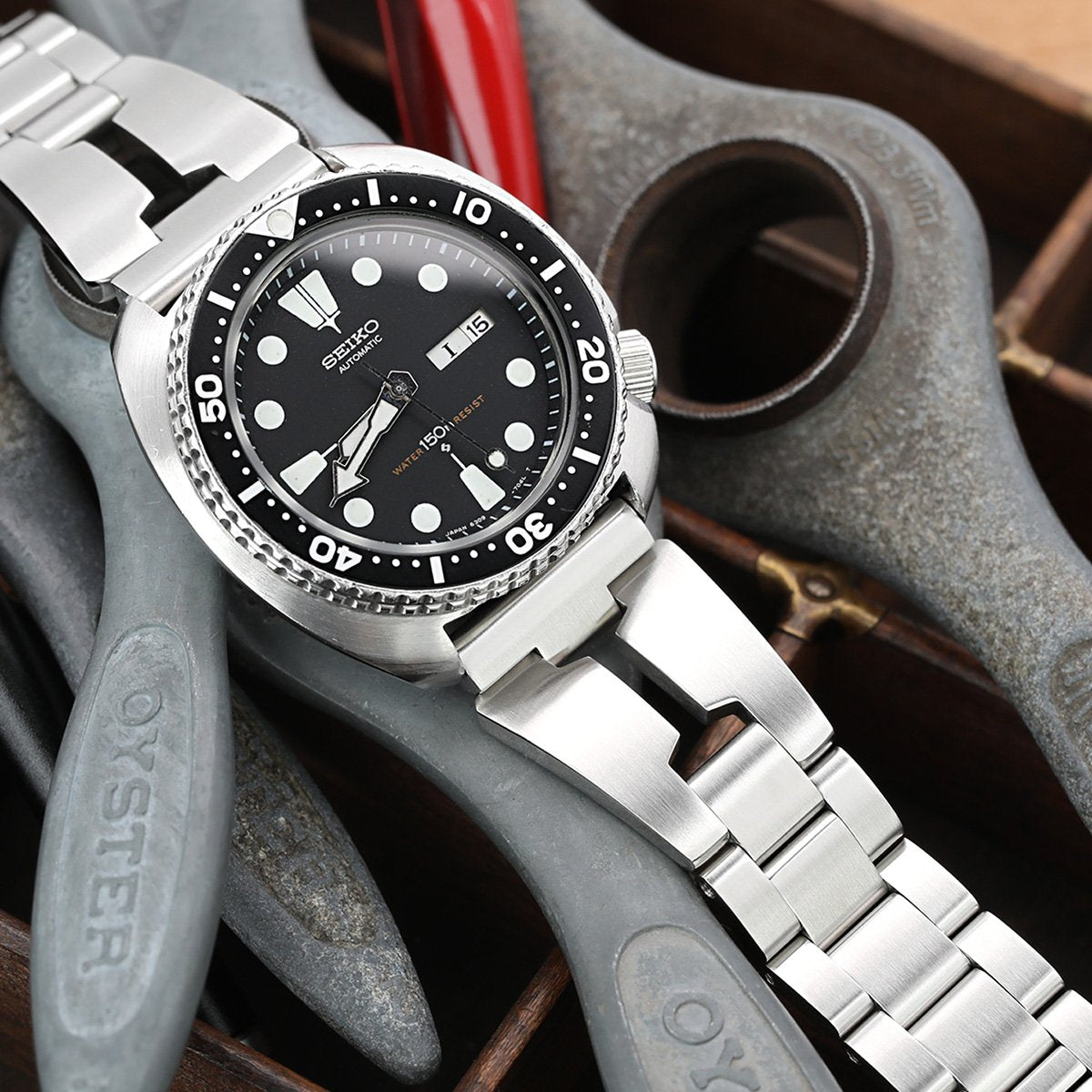 316L Stainless steel Retro Razor watch band