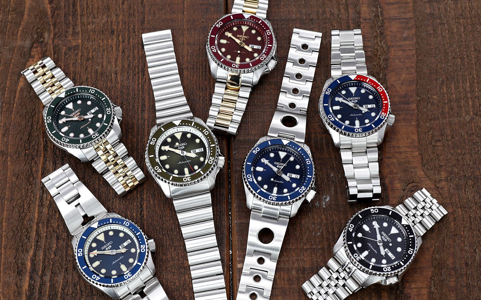 The new 2019 Seiko 5 Sports 5S SRPB line-up of 27 models, 19 unique models,
