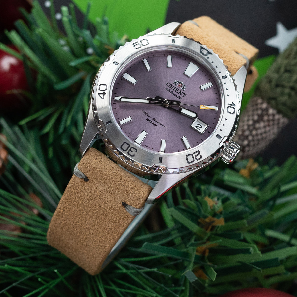 سوار ساعة من جلد الشمواه الإيطالي الفاخر بإفلات سريع، كاكي، رمادي فحمي، مقاس 20 مم أو 22 مم.