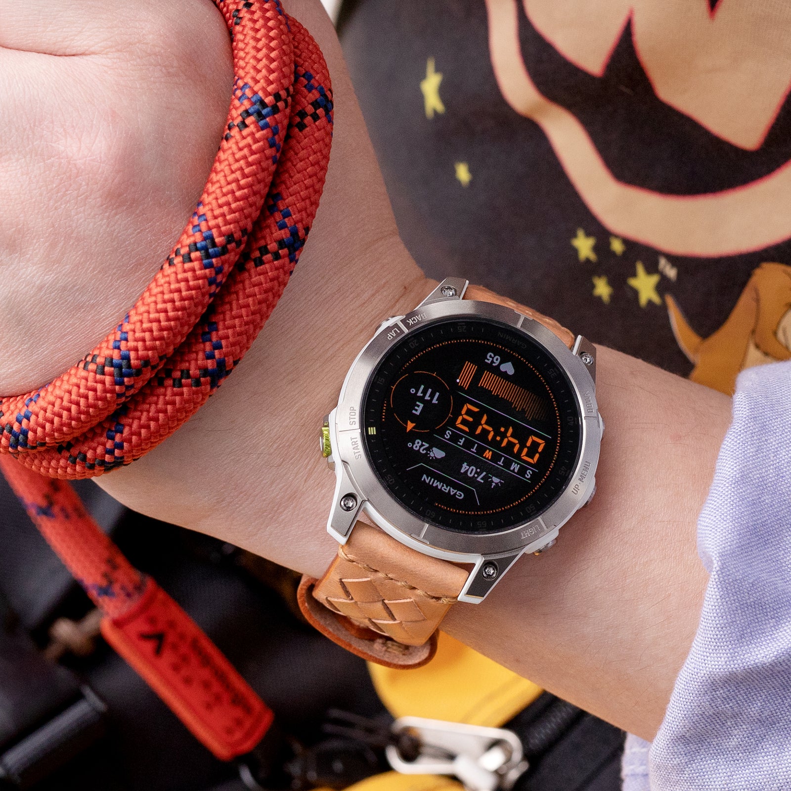 MiLTAT Zizz Collection 22mm Braided Calf Leather Watch Strap LV Beige Tan Stitches Strapcode Watch Bands