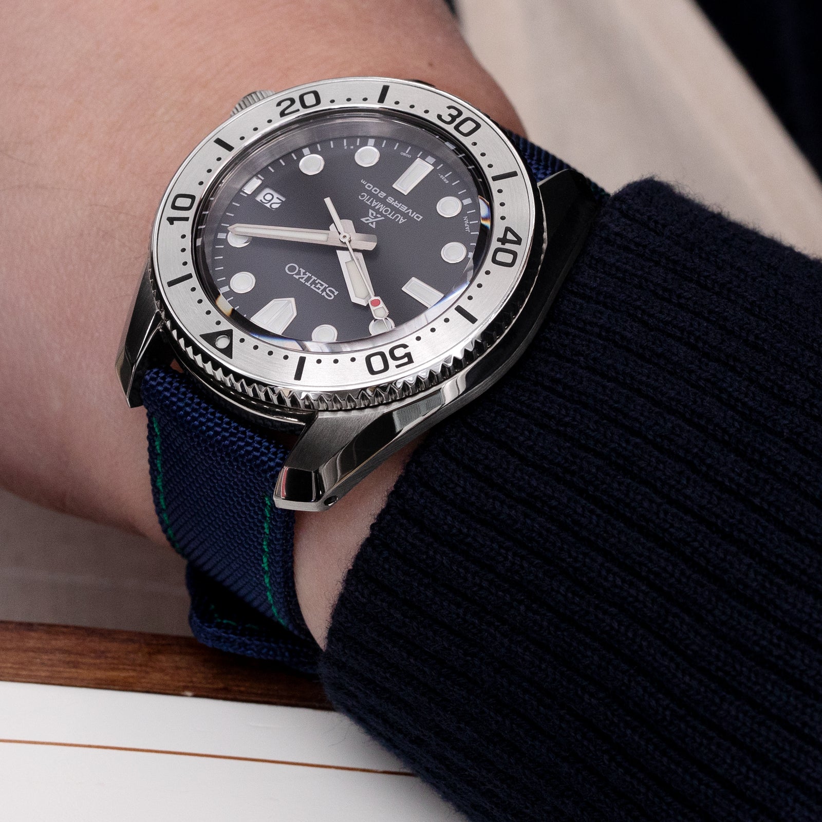 Seiko Prospex Automatic 1968 Diver Baby Marinemaster SPB185 watch bnad by Strapcode