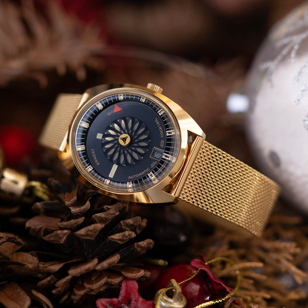 Superfine Quick Release Gold Mesh Watch Band 18mm 22mm