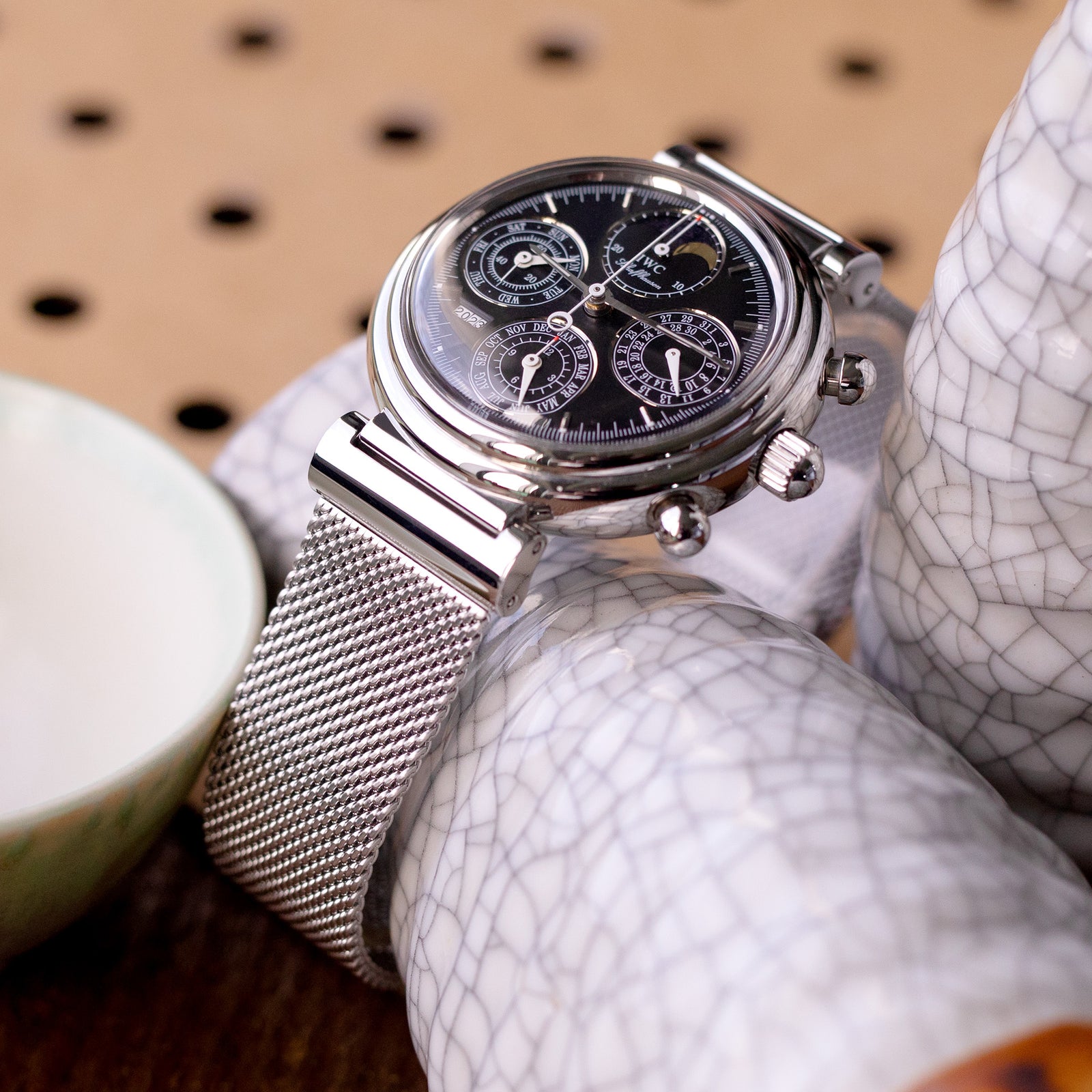 Superfine Quick Release Polished Mesh Watch Band 18mm 22mm