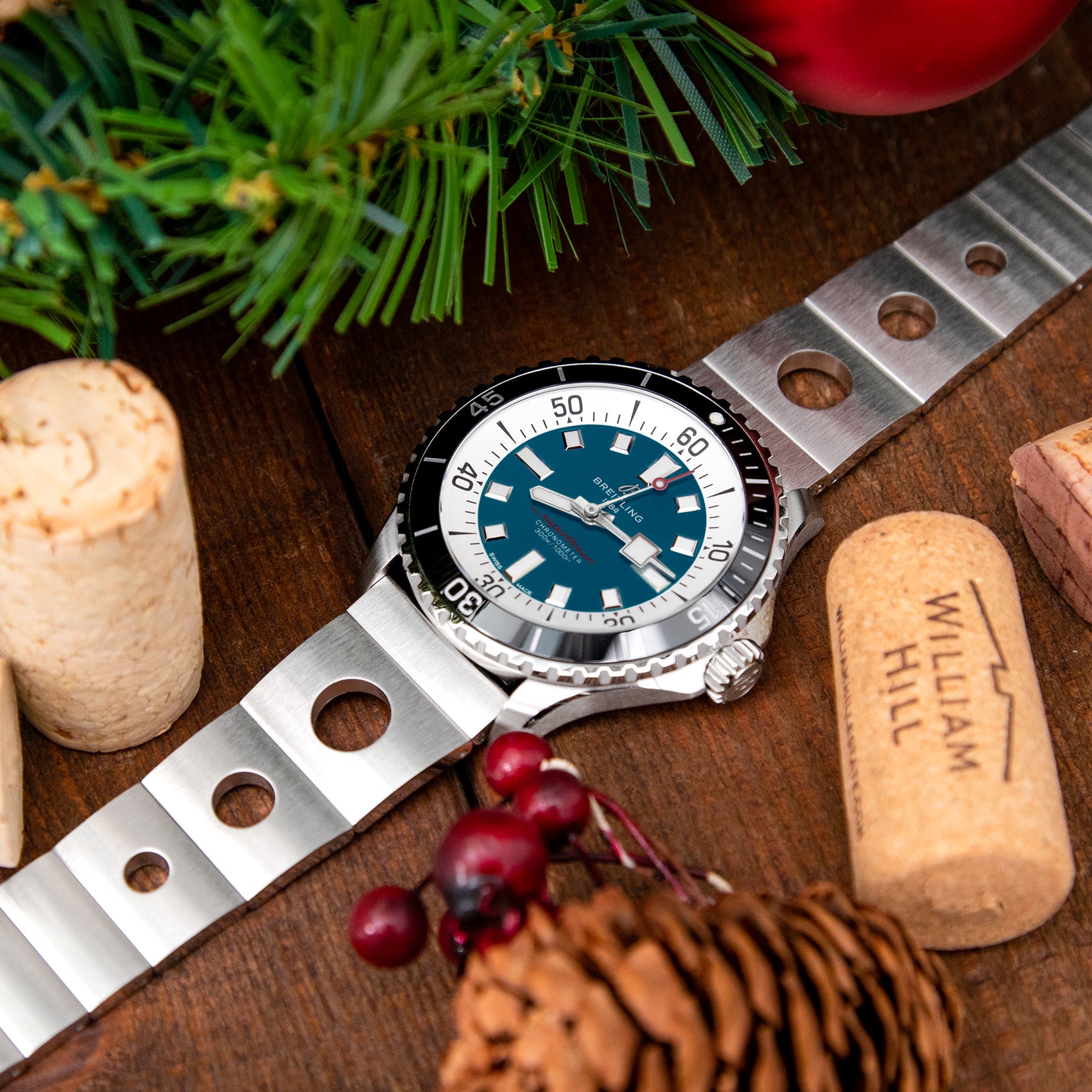 سوار ساعة رولبول الإصدار الثاني بعرض 20 مم أو 22 مم، طرف مستقيم، فك سريع، من الفولاذ المقاوم للصدأ 316L، إبزيم غطس مصقول