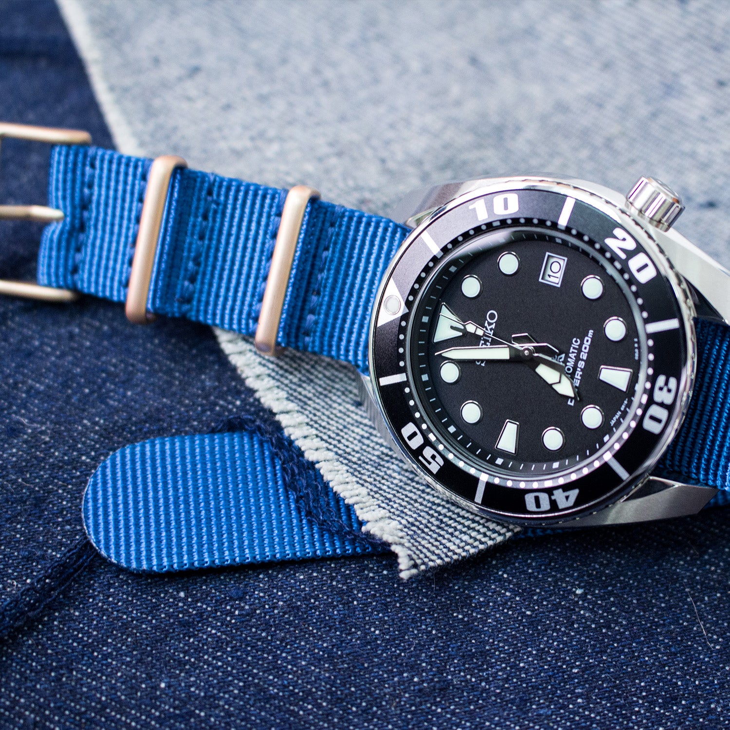 Seiko Sumo SBDC031 Prospex Diver Automatic NATO watch strap by Strapcode