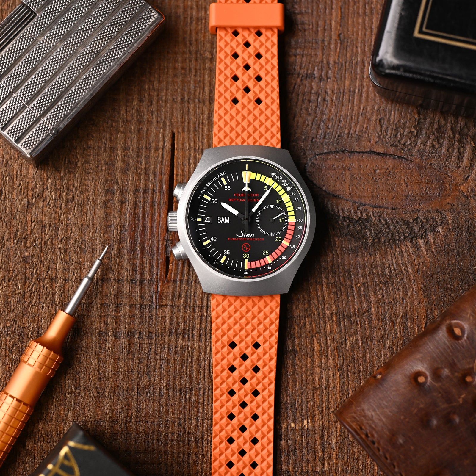 Rhombus Orange FKM Quick Release rubber watch strap, 20mm


 Strapcode Watch Bands