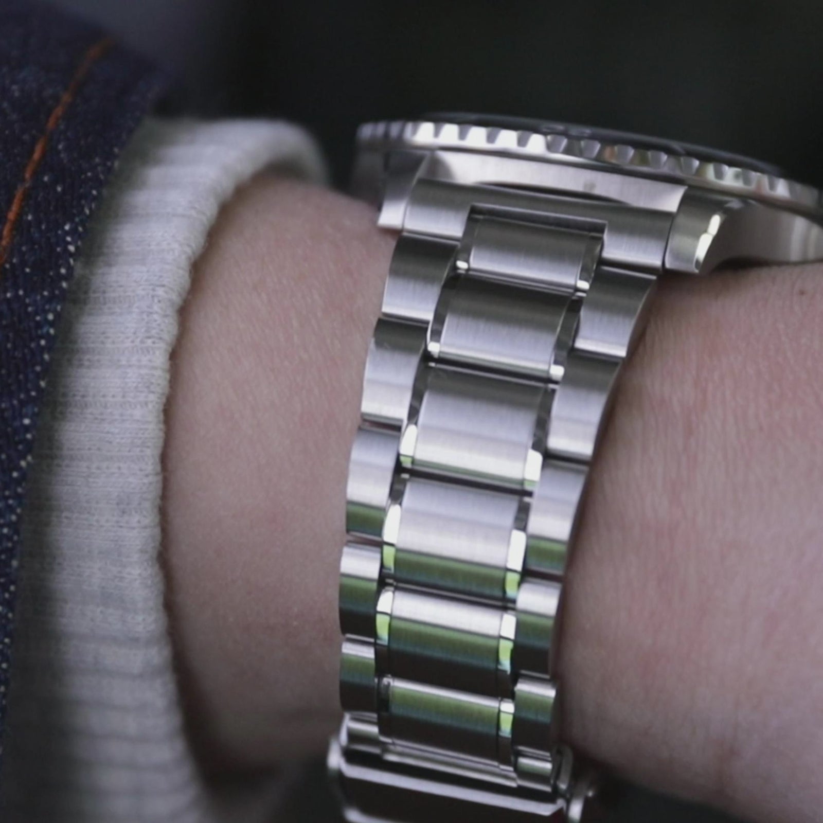 سوار ساعة Entwine (سحب-لف) QR بمقاس 20 مم أو 22 مم، نهاية مستقيمة، فك سريع، من الفولاذ المقاوم للصدأ 316L، إبزيم V مصقول ومطفي