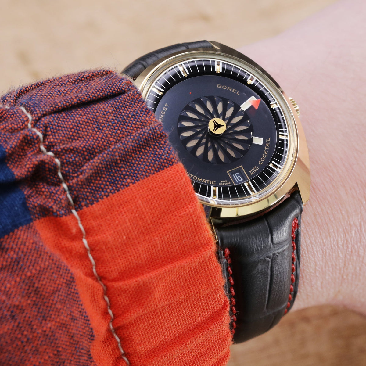 Ernest Borel Automatic Mens&#39; Cocktail Watch Strapcode Watch Bands