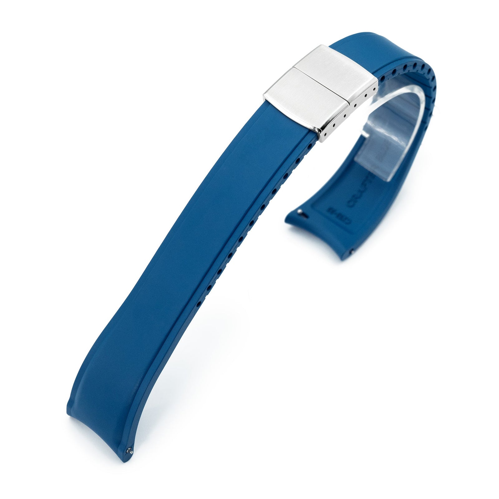 Crafter Blue - CX03 Royal Blue Quick Release Flexi-Curved FKM Rubber Watch Strap Strapcode Watch Bands