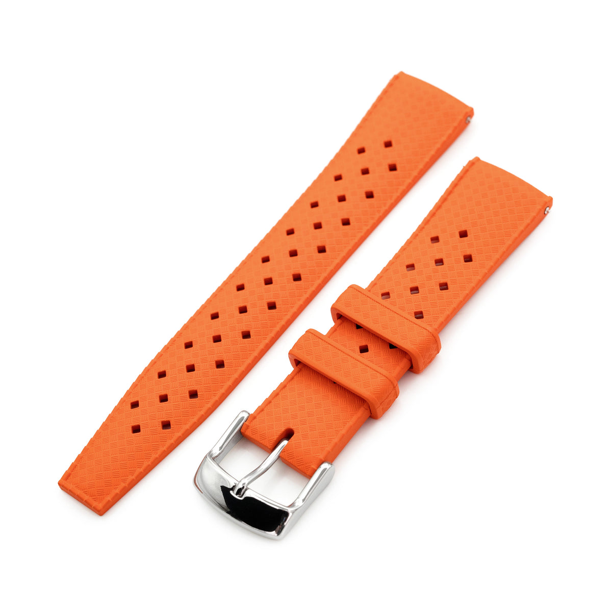 20mm Quick Release Tropical-Style FKM rubber watch strap, Orange Strapcode watch bands