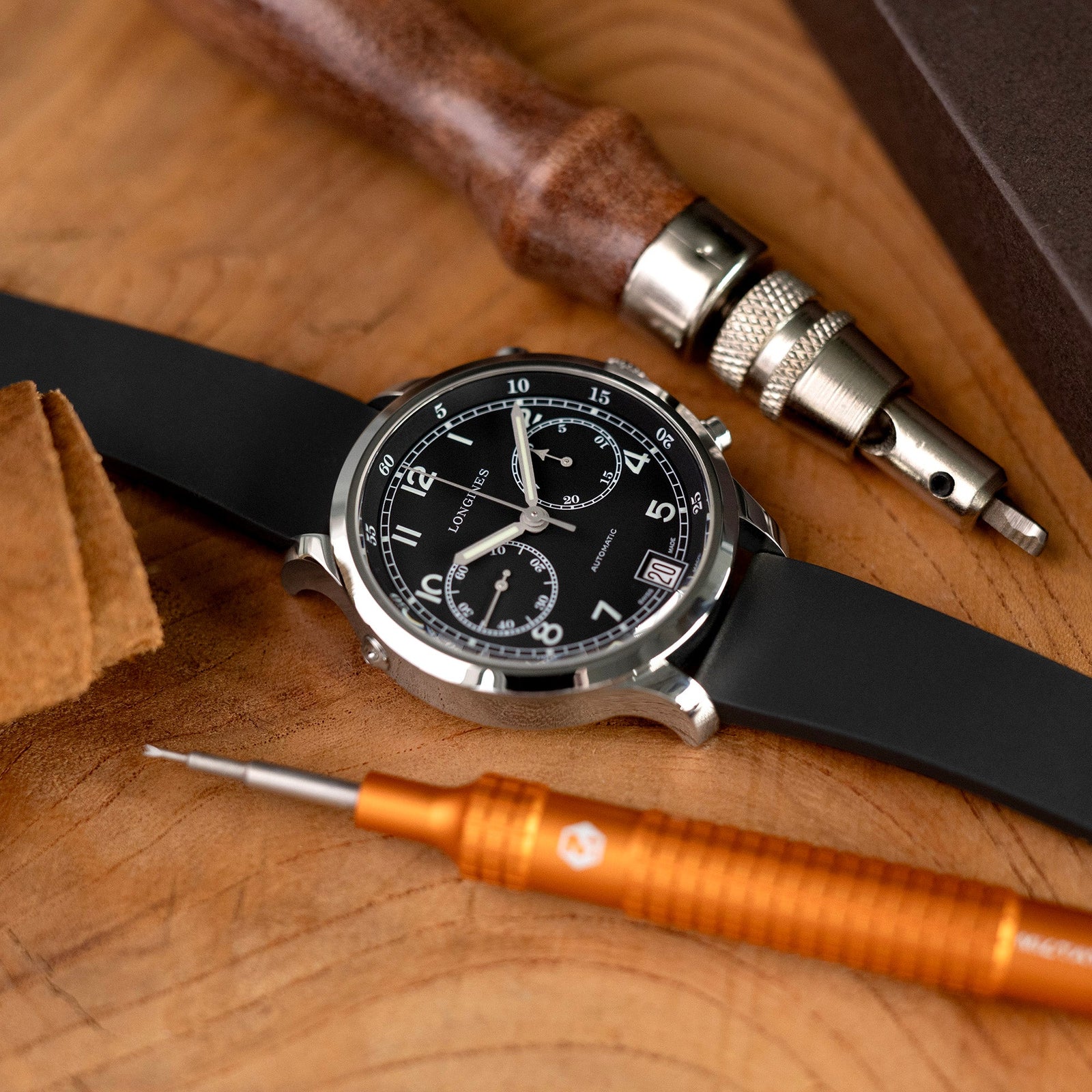 Quick Release FKM26 Black FKM Rubber watch strap Strapcode watch bands