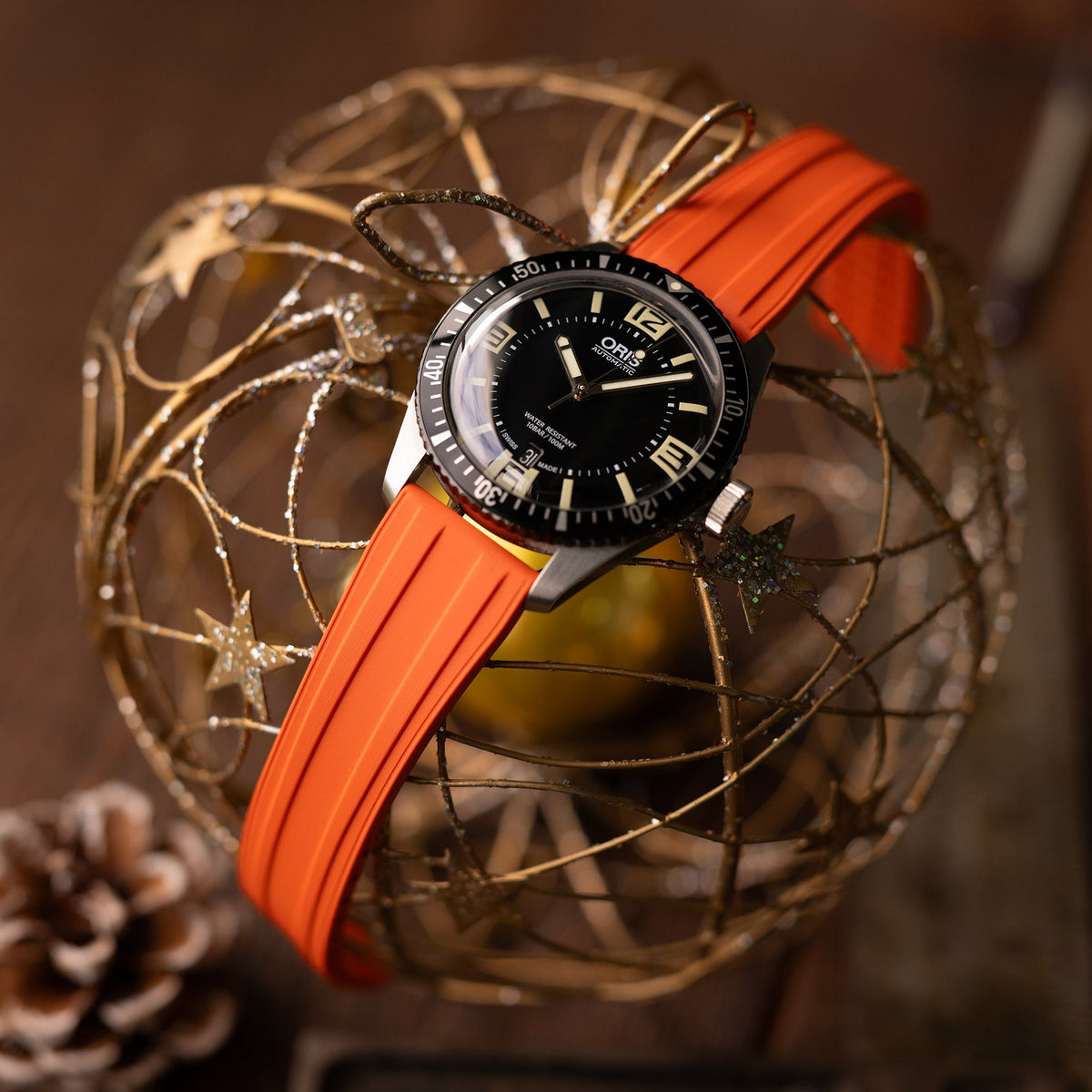 Oris Divers Heritage Sixty-Five Automatic Men&#39;s Watch 733-7707-4064RS Strapcode watch bands