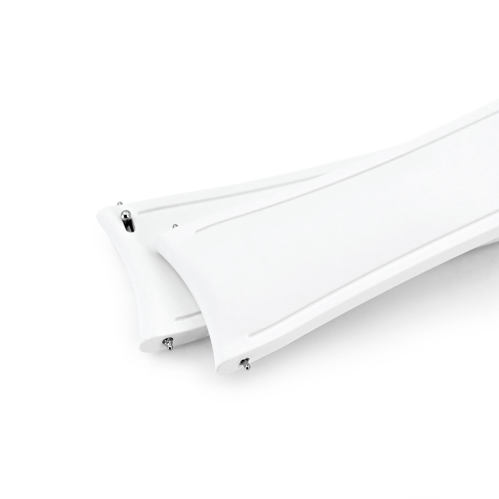 20mm or 22mm FKM34 Off White Rubber Quick Release Watch Band, Deployment Clasp Strapcode watch band