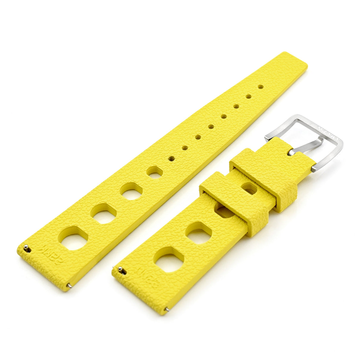20mm or 22mm FKM36 Yellow Large Holes Rally FKM Quick Release Rubber watch band Strapcode watch bands