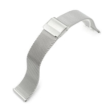 Correa de reloj de malla superfina clásica de liberación rápida, 18mm, 19mm, 20mm o 22mm, cepillada