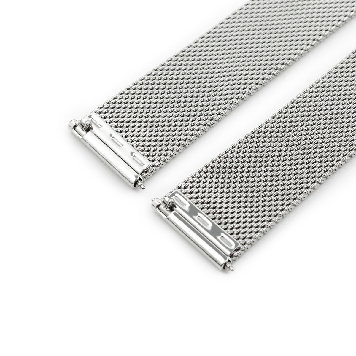 Superfine Quick Release Polished Mesh Watch Band 18mm 22mm