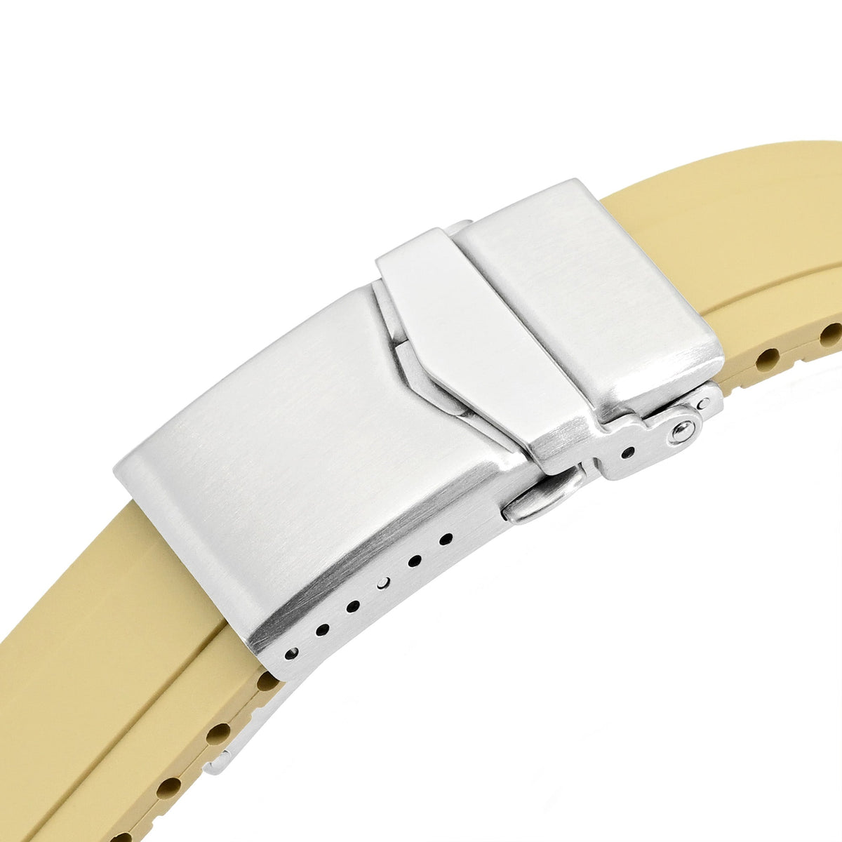 20mm Crafter Blue - MX03-733 Khaki FKM Rubber Strap With End Links compatible with Hamilton Khaki Field 38mm Strapcode watch bands