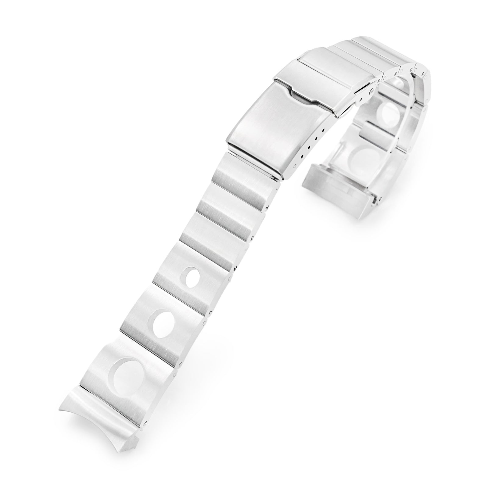 セイコー5スポーツ40mm SRPE51 SRPE53 SRPG35用 20mm ロールボールII ステンレススチール（ブラッシュ仕上げ）、バトンダイバークラスプ