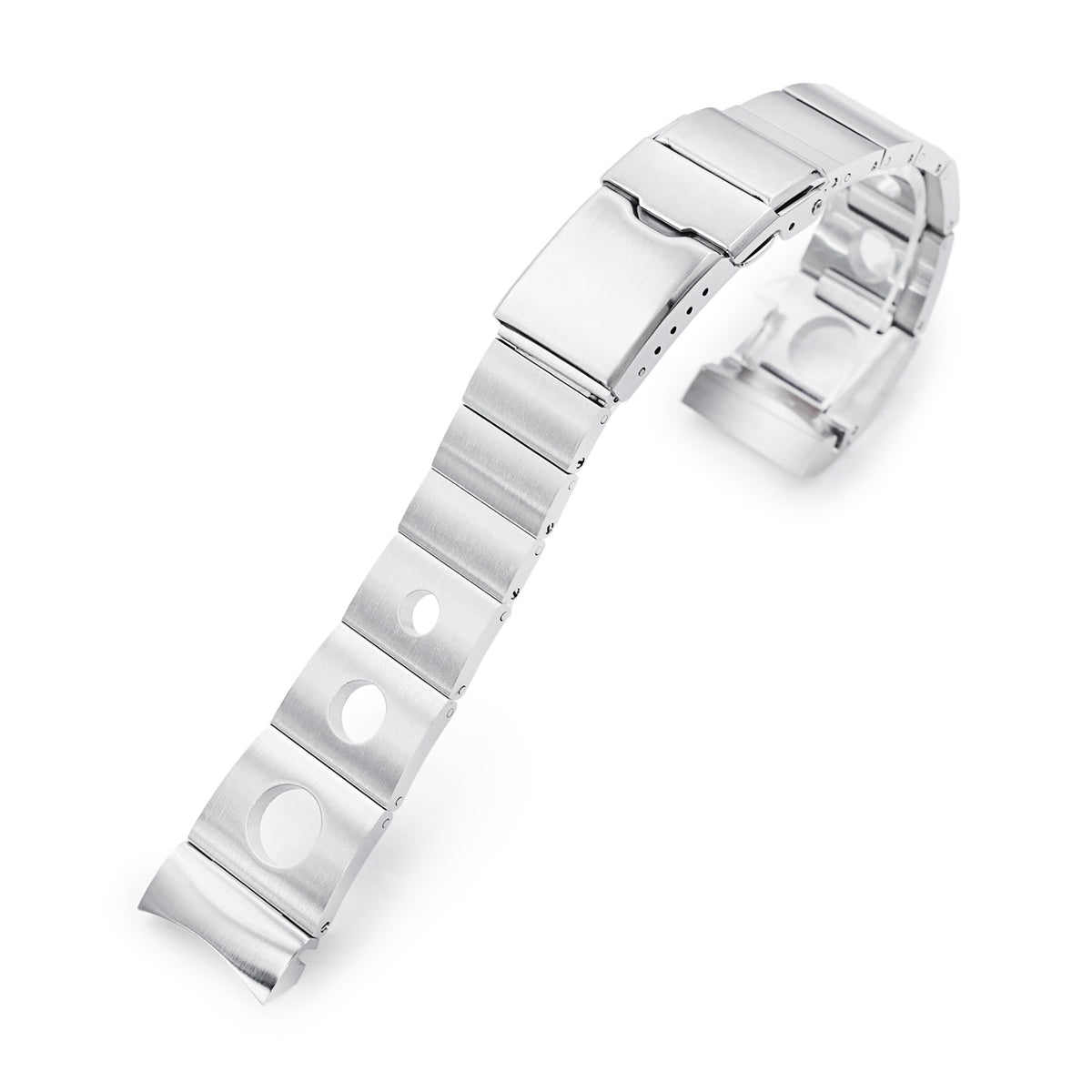 Bracelet montre Rollball II 20mm pour Seiko Alpinist SARB017 SPB155 SBEJ005 (compatible Hamilton Khaki H70455733), acier inoxydable brossé, fermoir plongeur baton