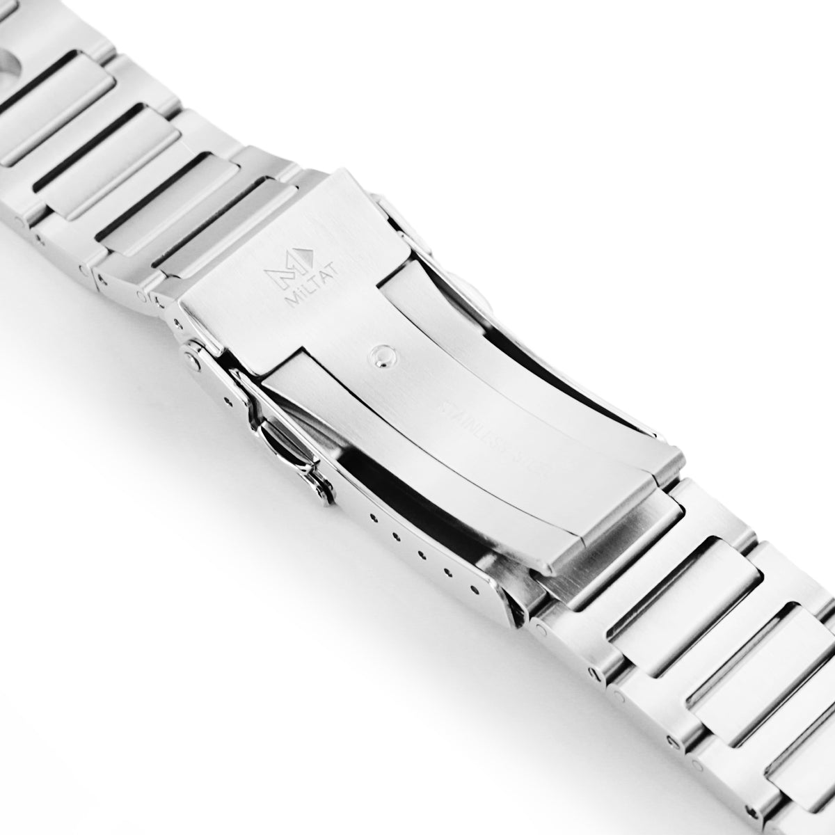 20mm Rollball Version II Uhrenarmband für Omega Seamaster 42mm, 316L Edelstahl, gebürstet, Baton-Taucherfaltschließe