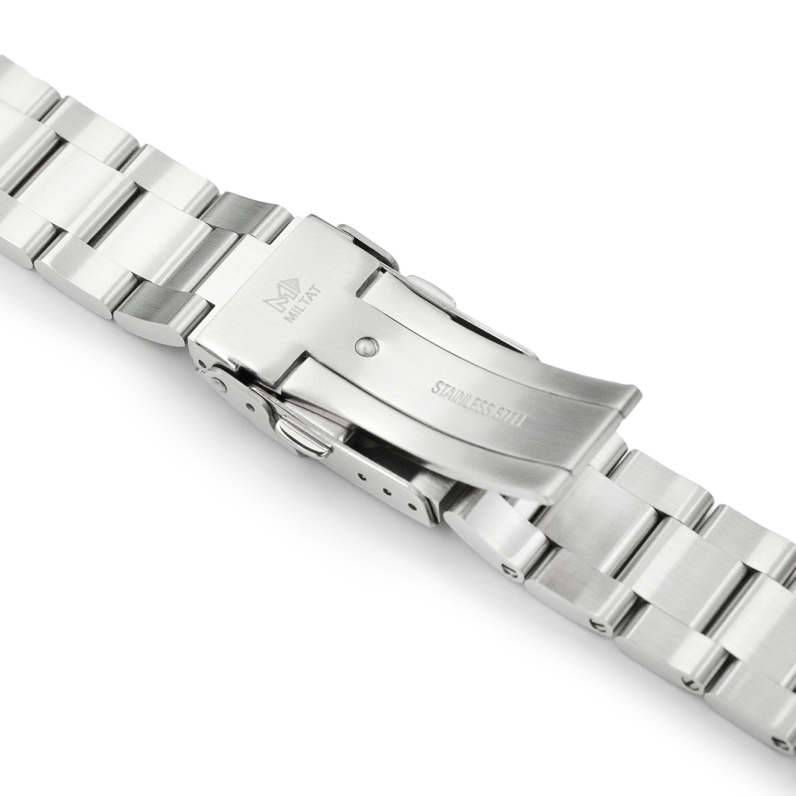 سوار ساعة Super-O Boyer مقاس 20 مم متوافق مع Seiko SKX013، مصنوع من الفولاذ المقاوم للصدأ 316L مع مشبك غطس مصقول