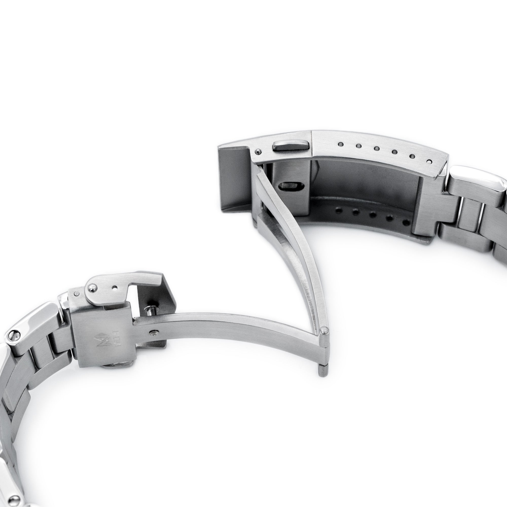 سوار ساعة شفرة حلاقة عتيق 20 مم متوافق مع Seiko SKX013، فولاذ مقاوم للصدأ 316L مع مشبك V مصقول