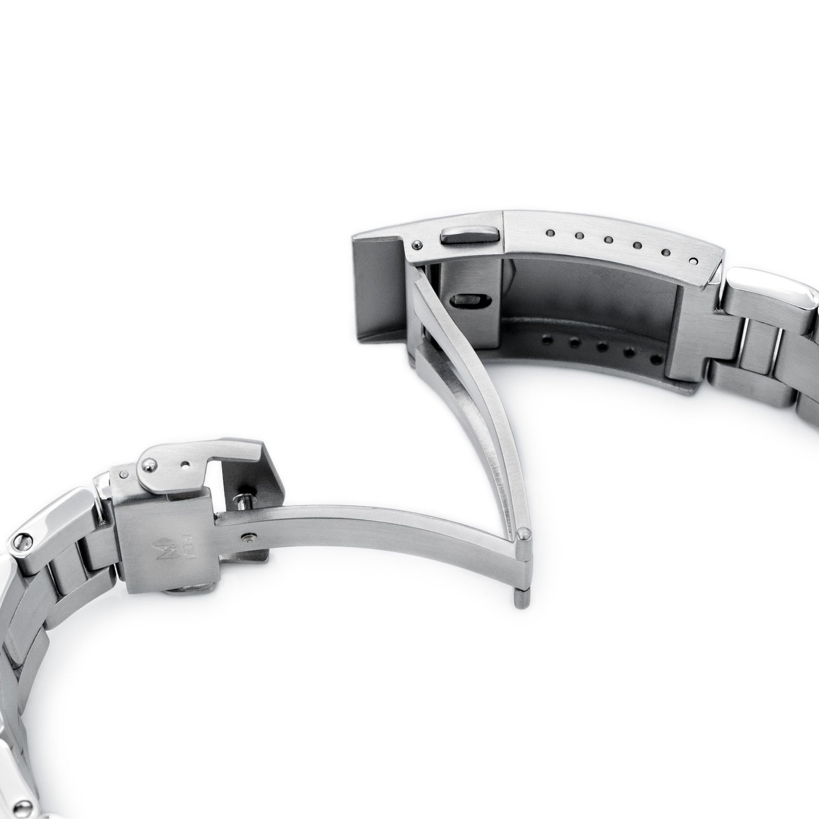 سوار ساعة Super-O Boyer مقاس 20 مم لساعات Seiko 62MAS SBDC051 SBDC053 SBDC055، من الستانلس ستيل المصقول مع وسط لامع، مشبك غطاس V