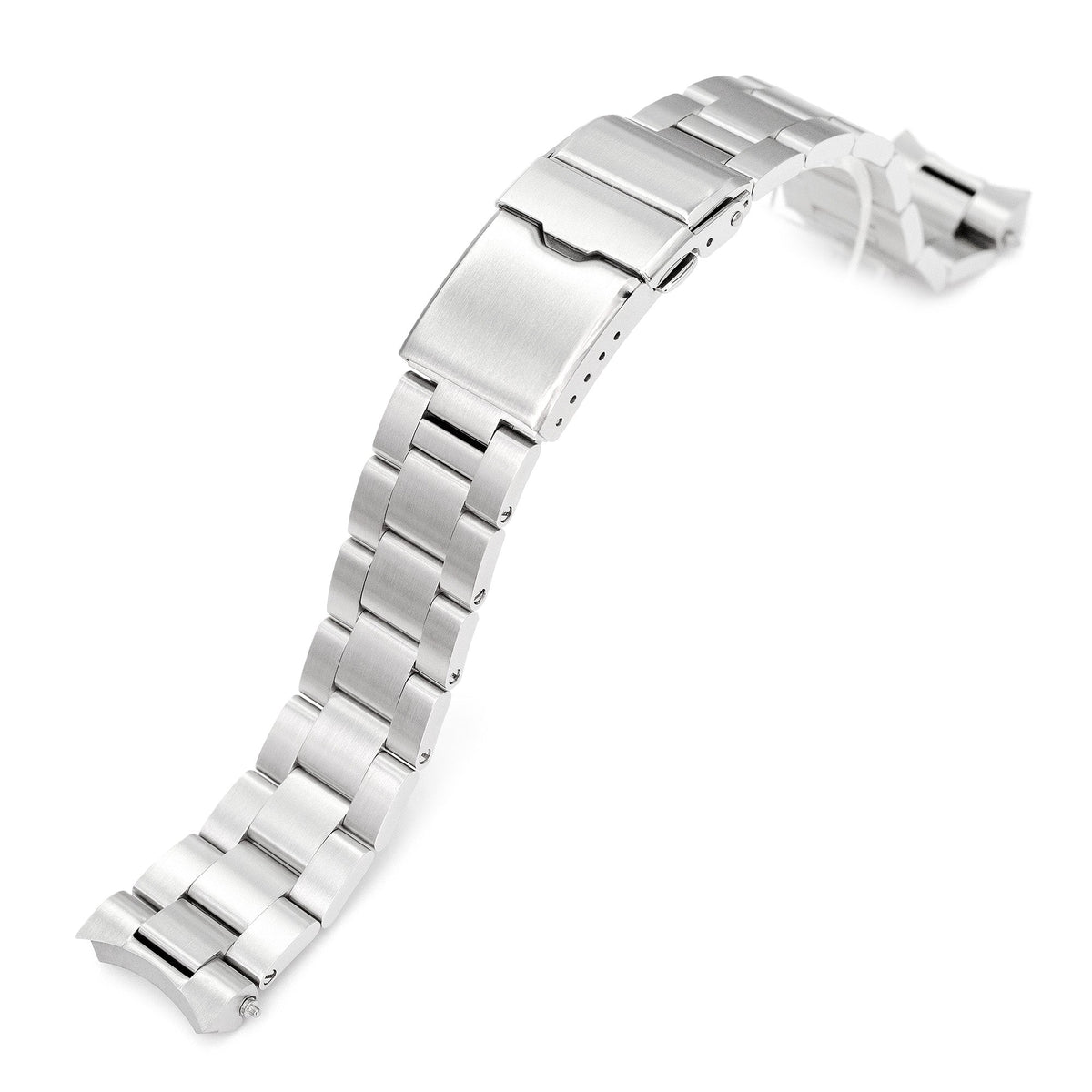 20mm Super Boyer Watch Band for Seiko SPB185, 316L Stainless Steel Brushed Baton Diver Clasp Strapcode watch bands
