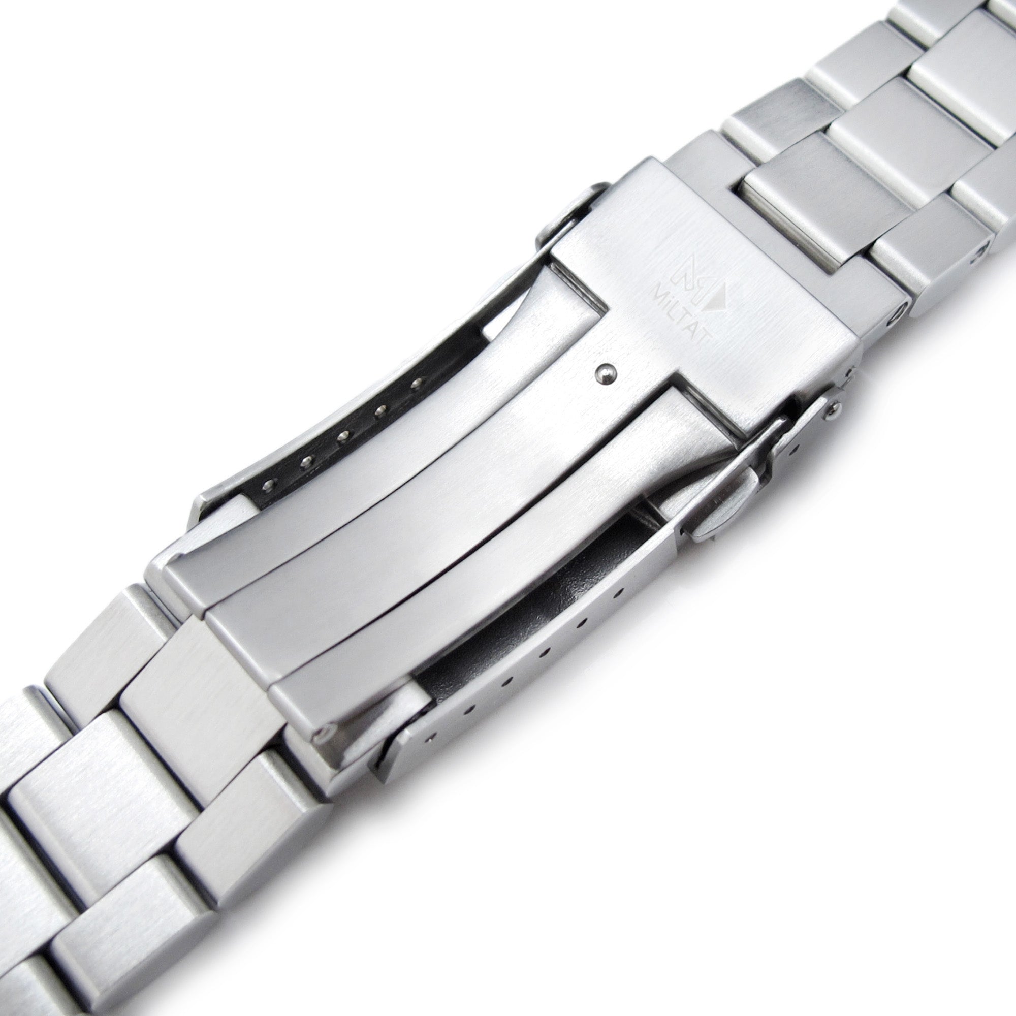 22mm Hexad Watch Band compatible with Seiko Samurai SRPB51, 316L Stainless Steel Brushed SUB Diver Clasp
