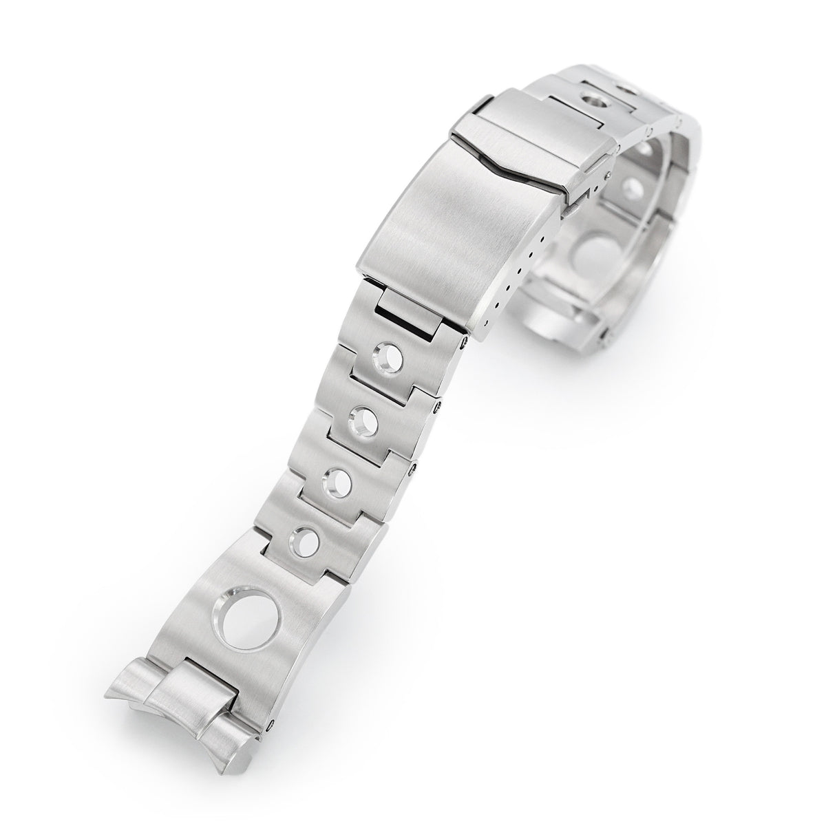 Cinturino Rollball 22mm per Seiko SKX007 SKX009 SKX011, Acciaio Inox Spazzolato, Chiusura V Diver
