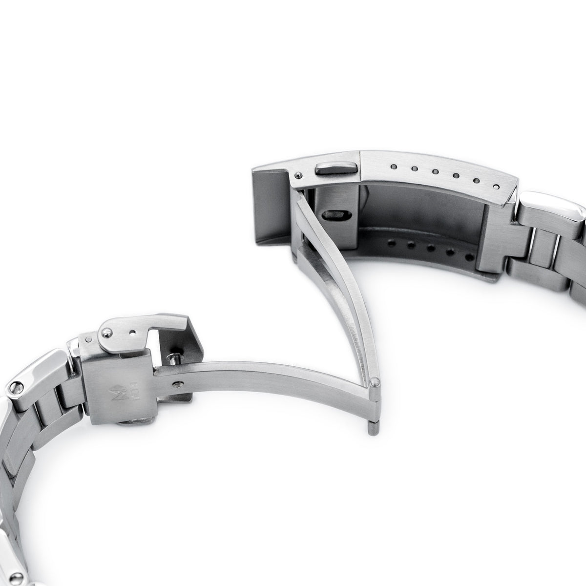 سوار ساعة شفرة حلاقة عتيق 22 مم لساعات Seiko 5 Sports 42.5 مم SRPD51 SRPD55 SBSA003، ستانلس ستيل مصقول، مشبك غطس V