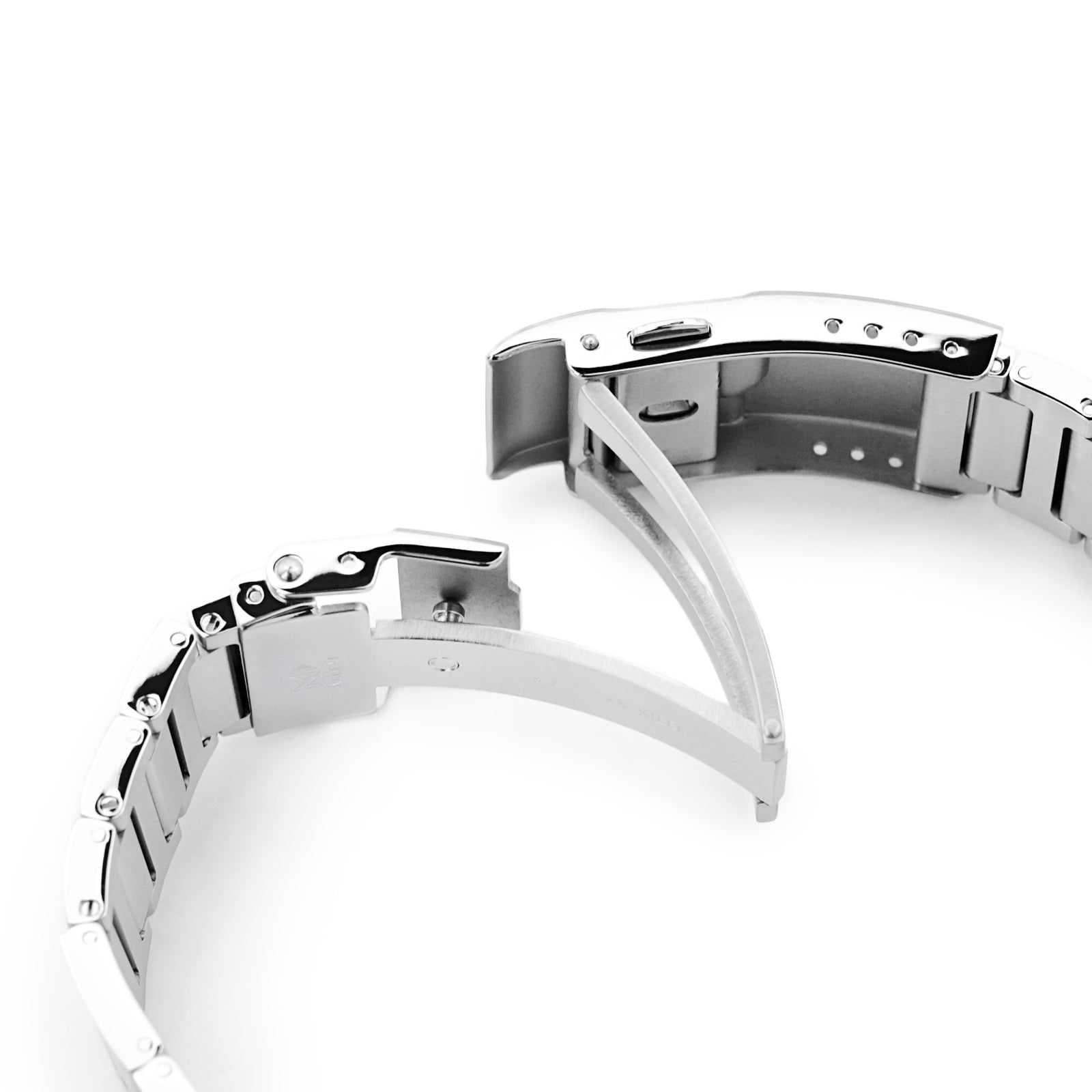 سوار ساعة رولبول 22 مم لسيكو 5 سبورتس 42.5 مم SRPD51 SRPD55 SBSA003، ستانلس ستيل - مصقول، مشبك غطاس باتون