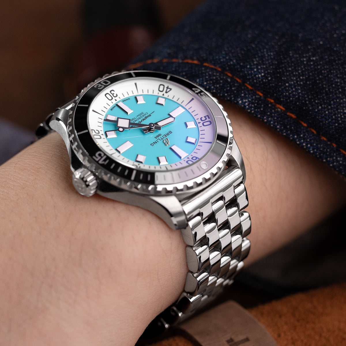 سوار ساعة مصقول بنهاية مستقيمة، سوبر إنجنير I من الفولاذ المقاوم للصدأ 316L