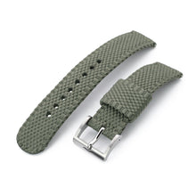 Cinturino verde militare a motivo unico 2 pezzi, fibbia lucida