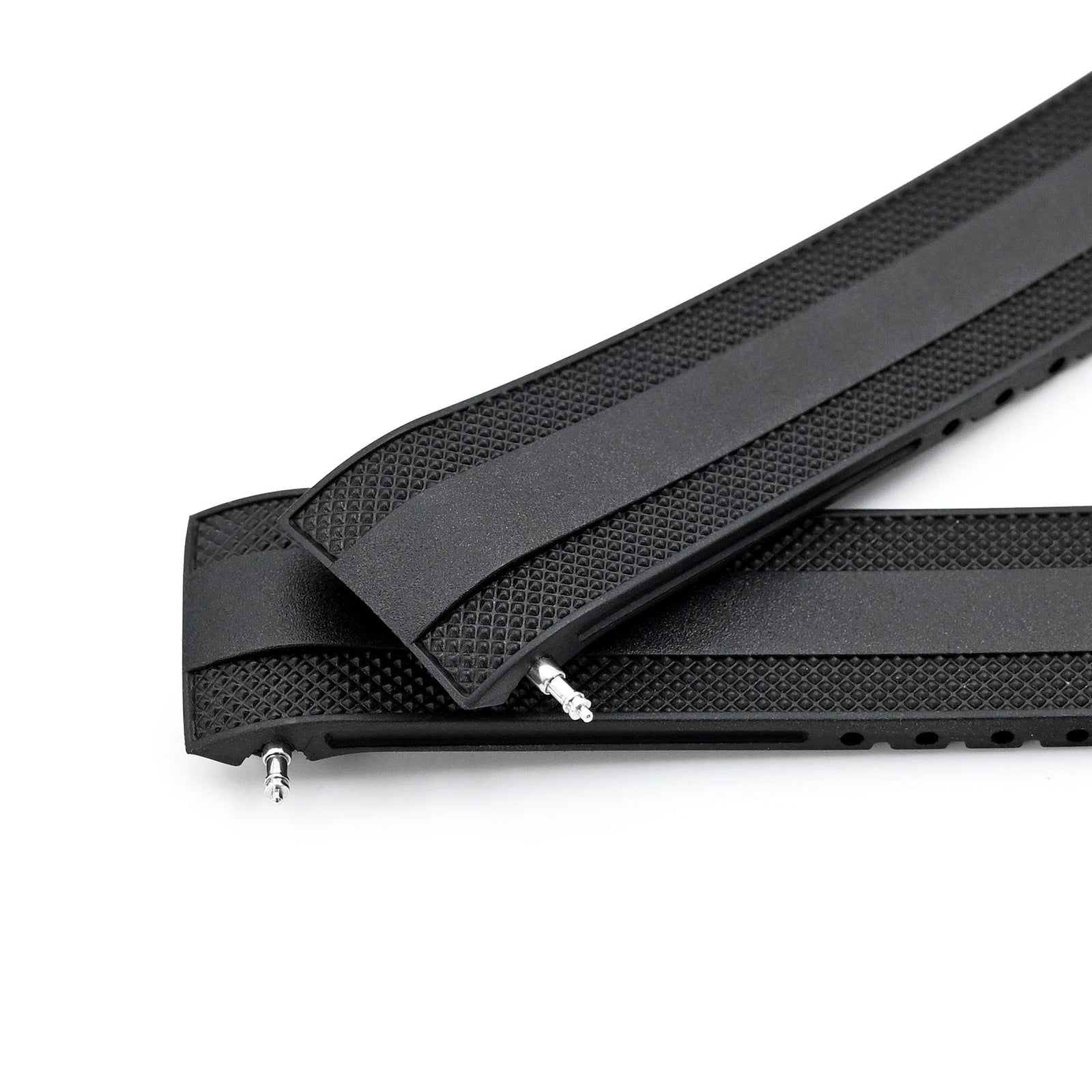 StrapXPro - Black SMX03A Rubber Strap compatible with Seiko Speedtimer SSC813 Series Strapcode watch bands