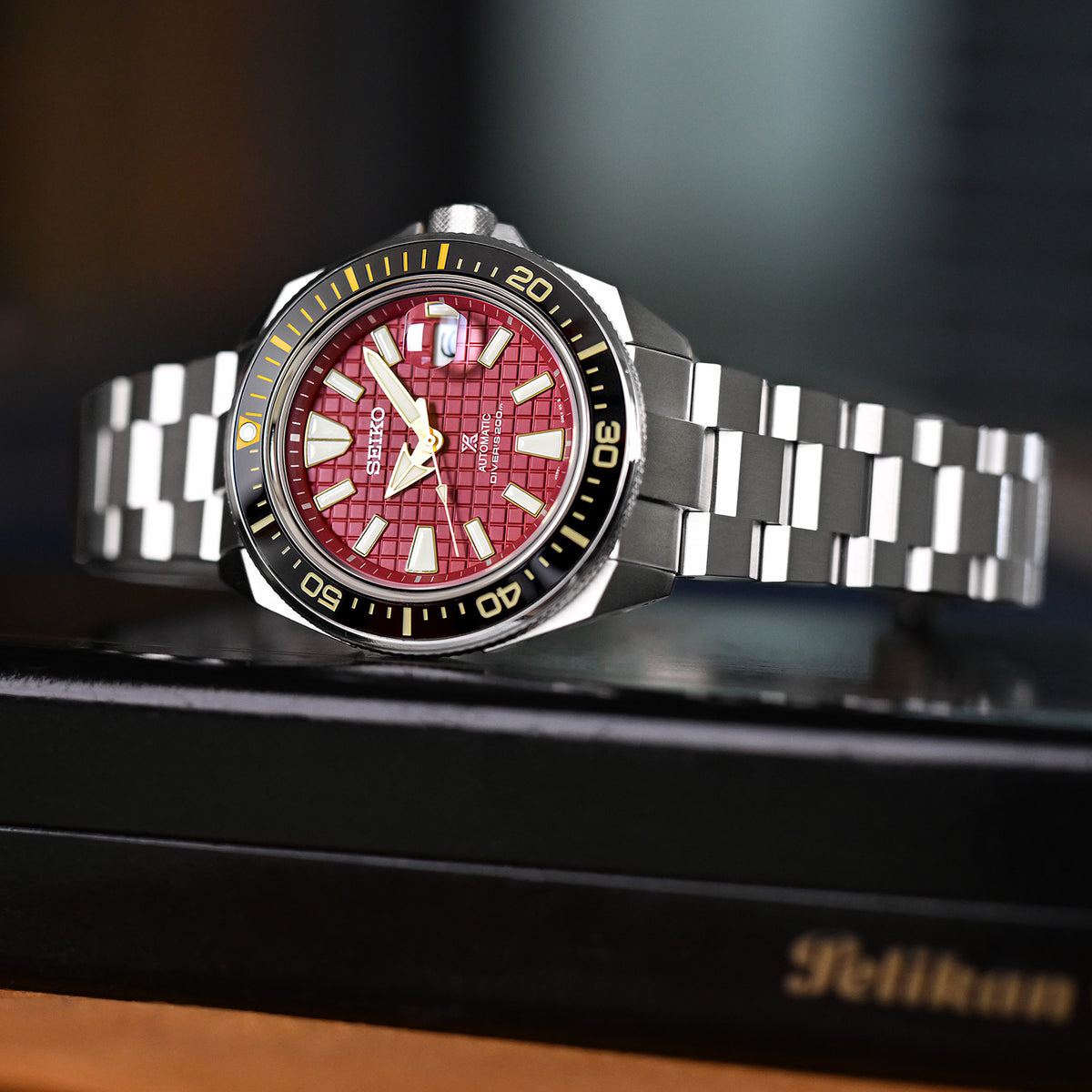 سوار ساعة هيكساد 22 مم لسيكو كينج ساموراي SRPE33 SRPE37 SRPF79، ستانلس ستيل مصقول، إبزيم V دايفر