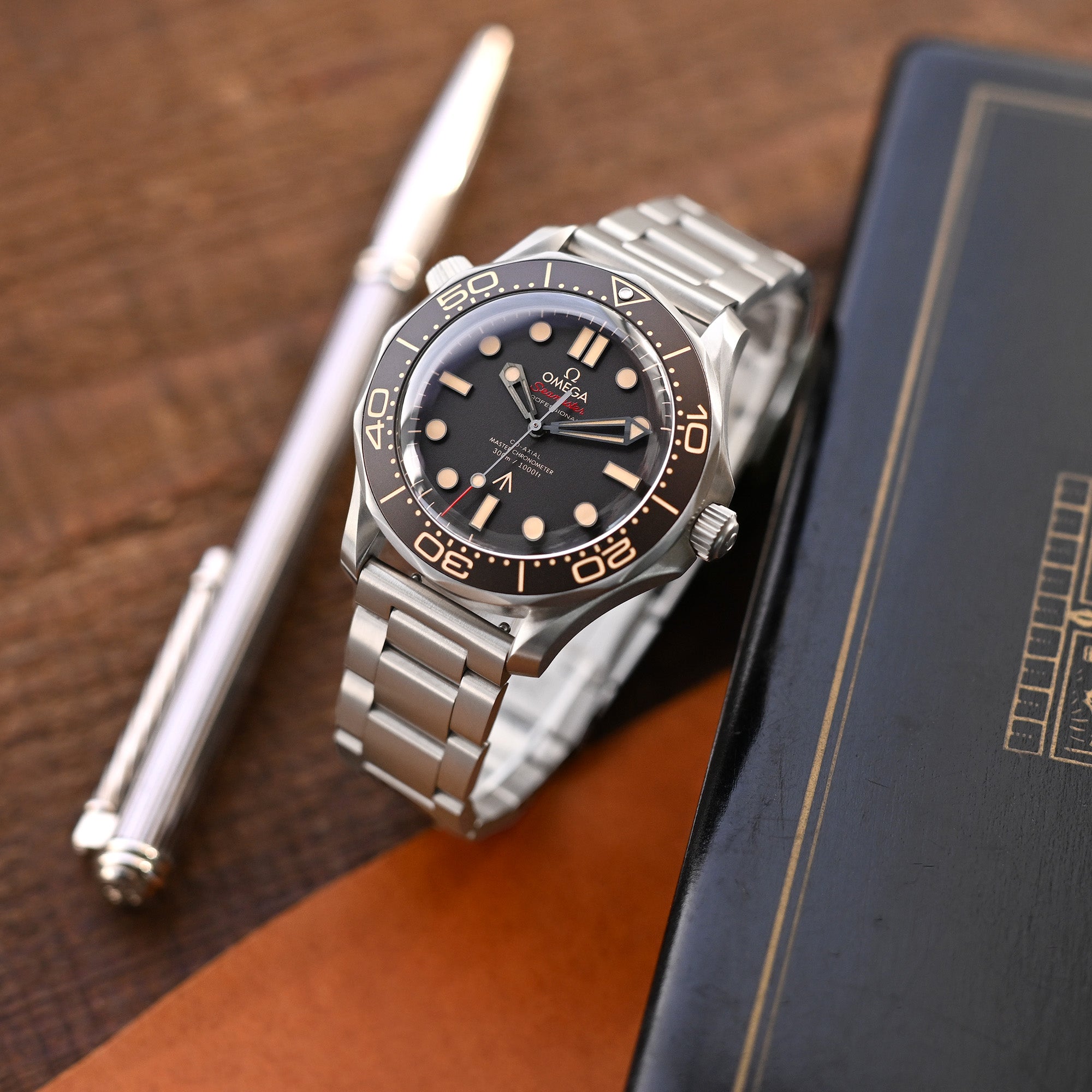 20mm or 22mm Super-O2 (Pull-Twist) QR Titanium Watch Band Straight End Quick Release, Brushed Slinea Clasp