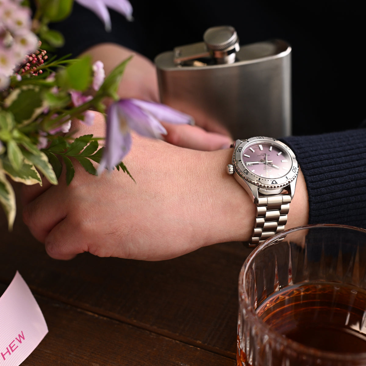 سوار ساعة صلب Endmill بعرض 20 مم، نهاية مستقيمة، من الفولاذ المقاوم للصدأ 316L