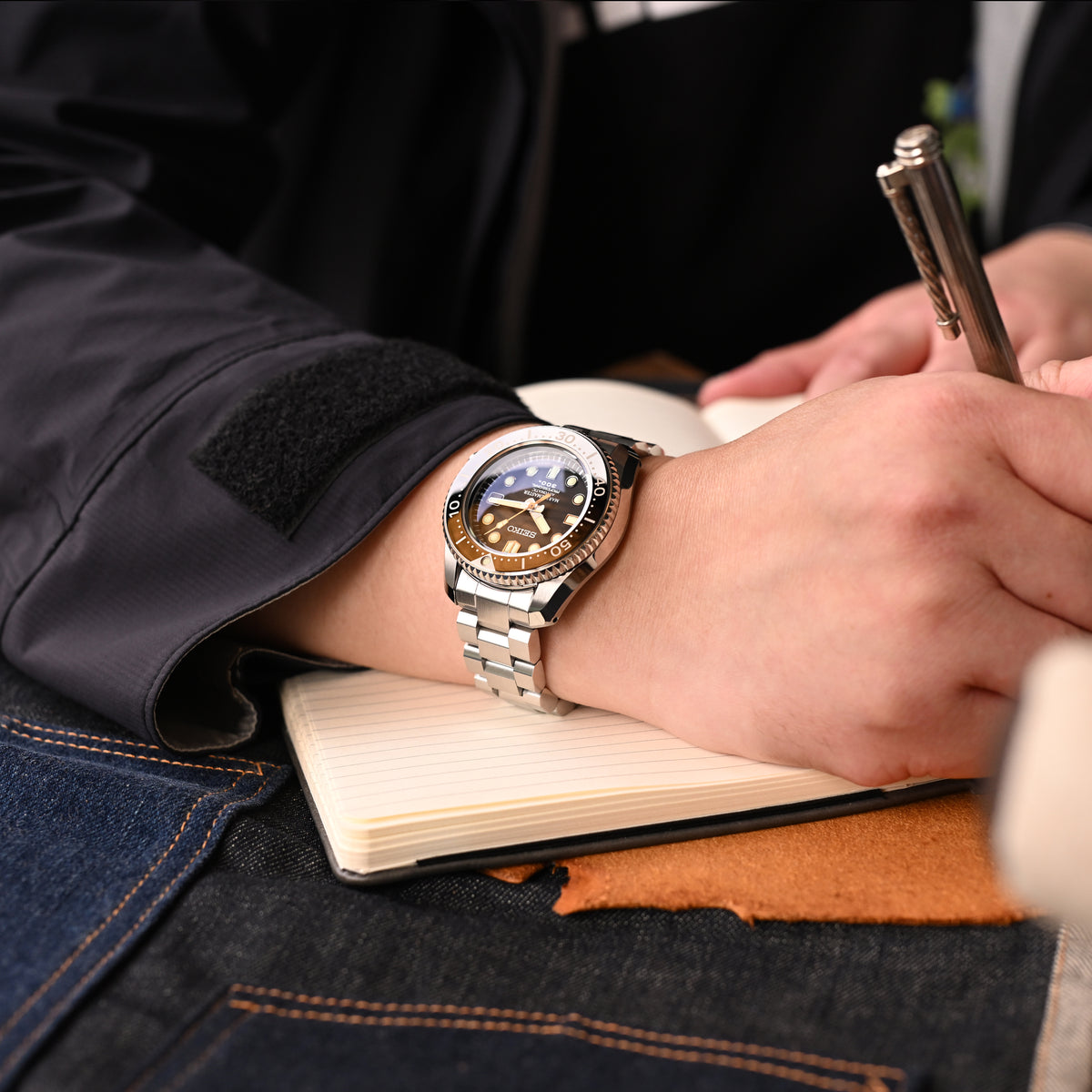 سوار ساعة هيكساد 20 مم لسيكو MM300 بروسبكس مارينماستر SBDX001 SBDX017 SBDX023، ستانلس ستيل مصقول، إبزيم V-Diver