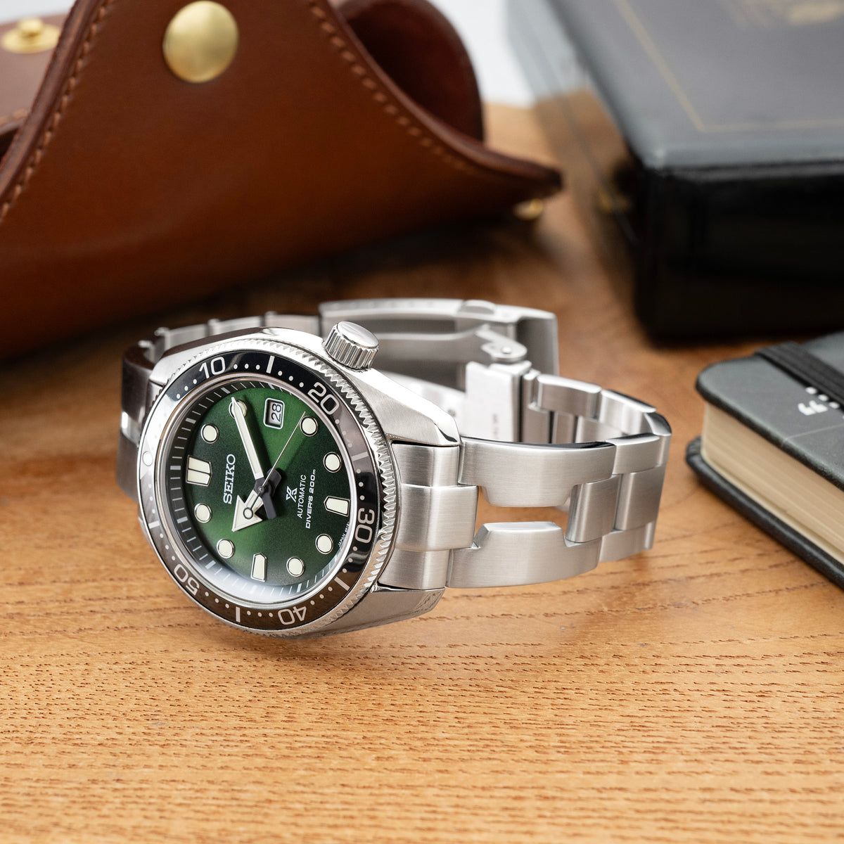 سوار ساعة شفرة حلاقة عتيق 20 مم لساعات سيكو بيبي MM 200 SBDC061 SPB077 SBDC063، ستانلس ستيل مصقول، إبزيم V-Diver