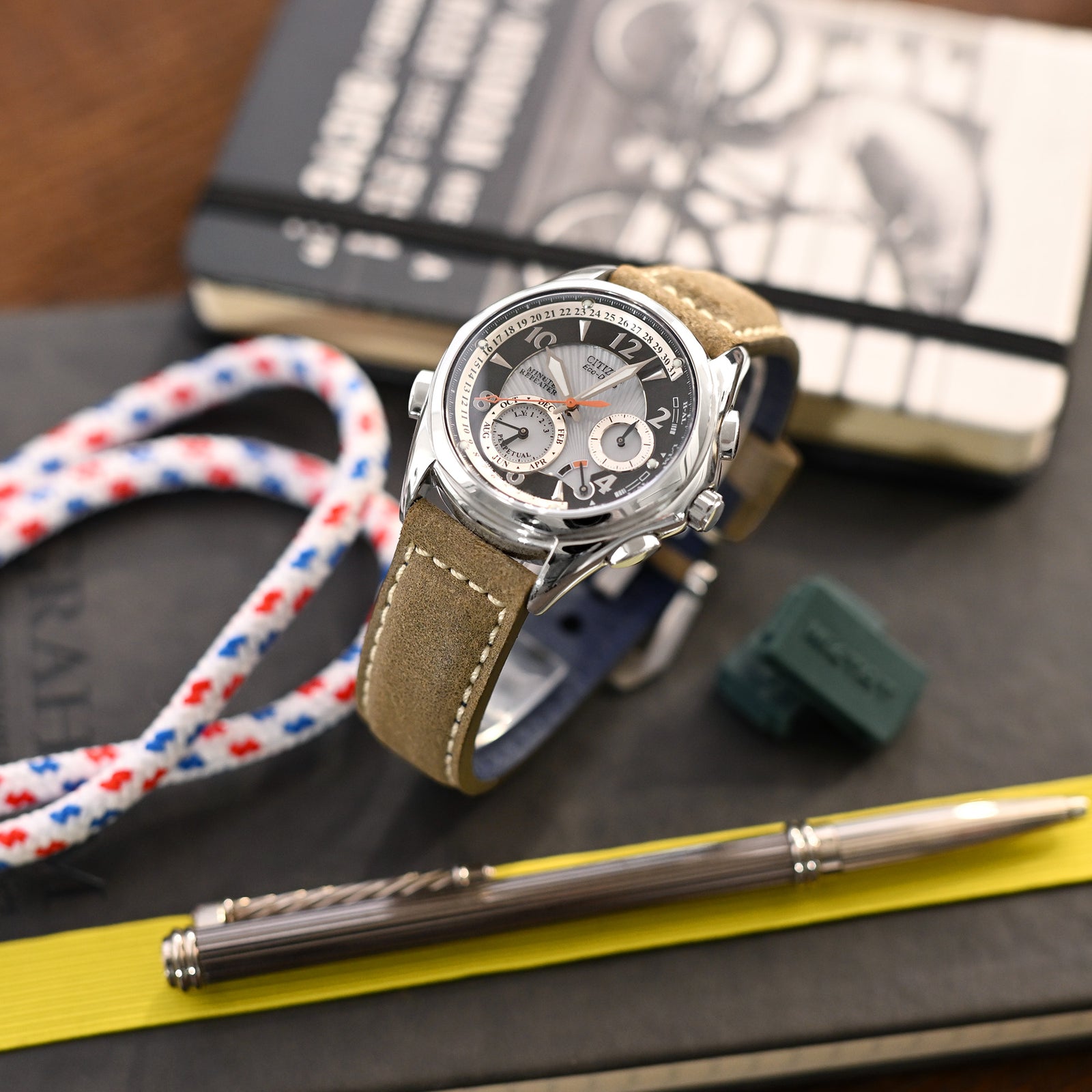 MiLTAT 21mm 22mmmm Genuine Olive Brown Distressed Leather Watch Strap Extra Soft Beige Stitching Strapcode Watch Bands