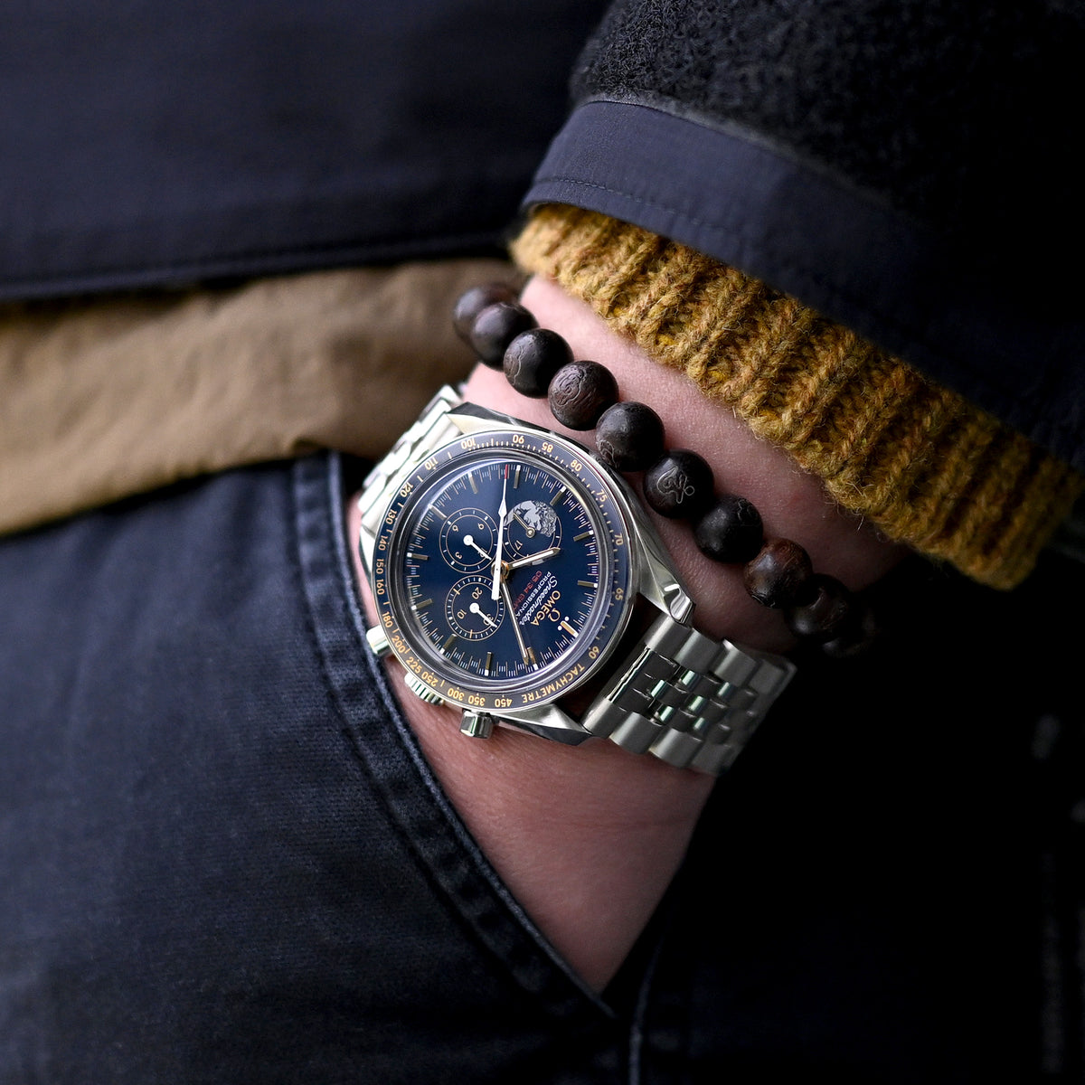 سوار ساعة أنغوس-O2 كيو آر تيتانيوم 20 مم، نهاية مستقيمة، فك سريع، مشبك سلاينيا مصقول