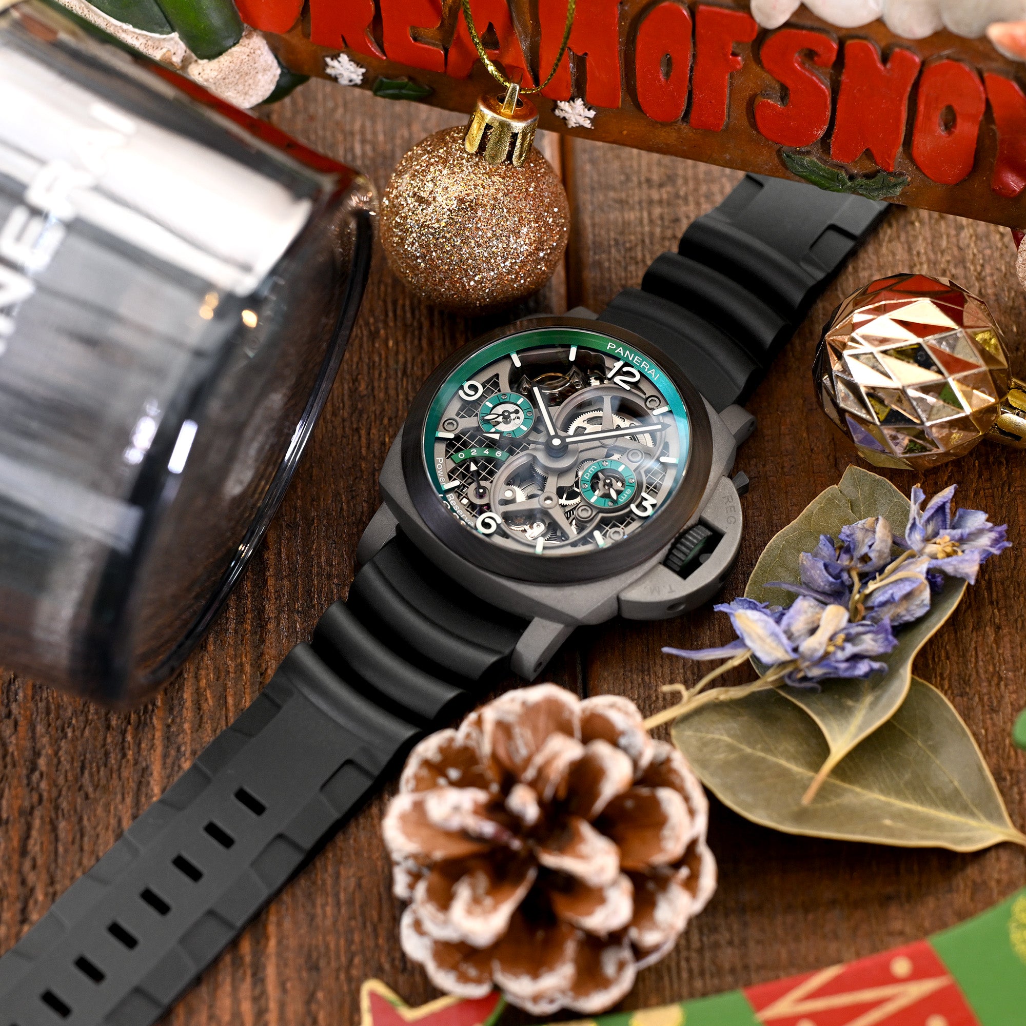 26mm Firewave Resilient Curved End FKM rubber Watch Strap Black Strapcode Watch Bands