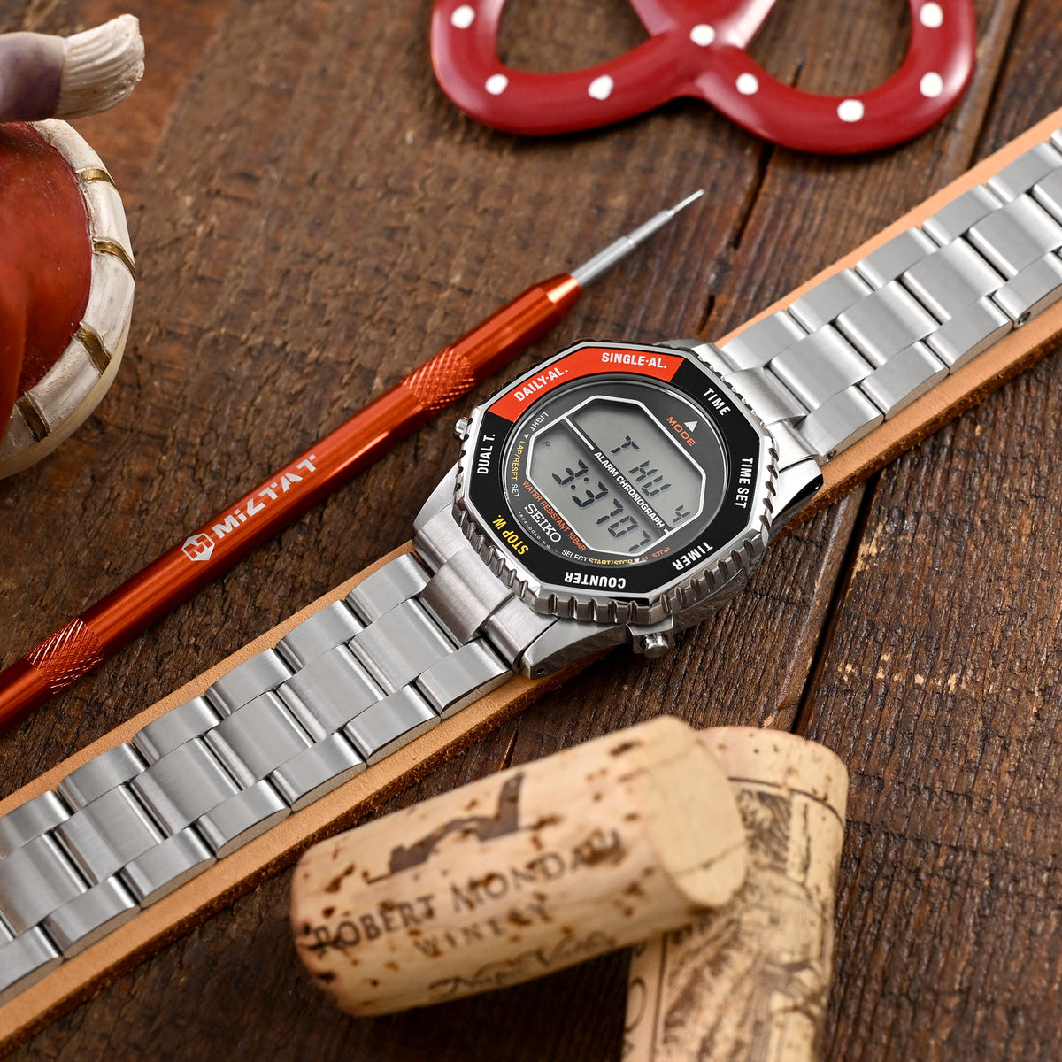 Super-O Boyer 20mm Stainless Steel Bracelet for Seiko 5 Sports 40mm SRPE51 SRPE58