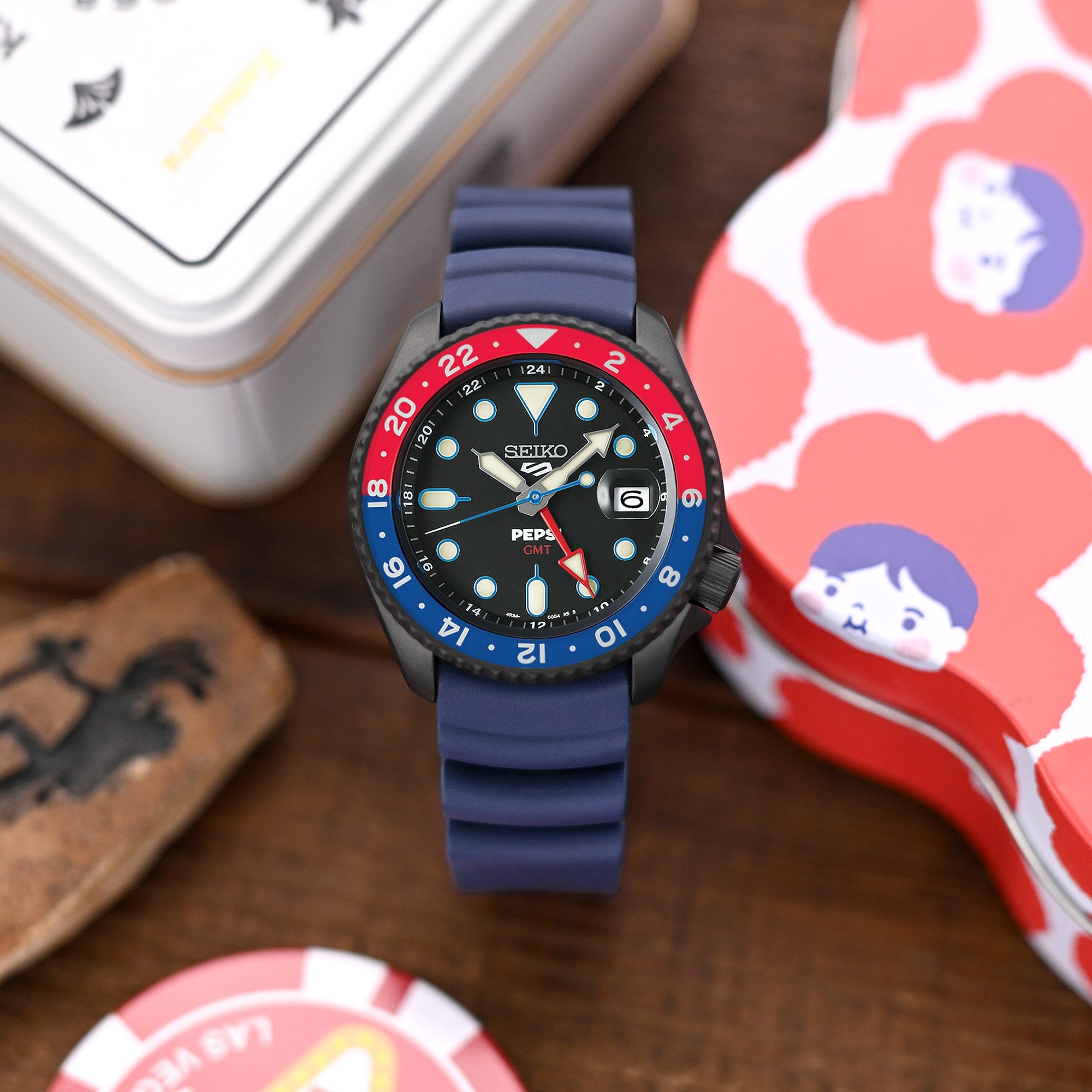 Firewave Resilient Cuved End FKM rubber Watch Strap, Navy Blue Strapcode Watch Bands