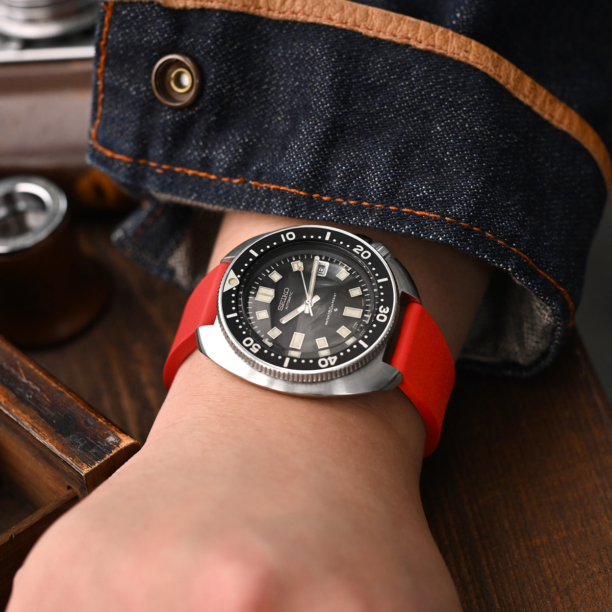 Quick Release FKM26 Red FKM Rubber watch strap