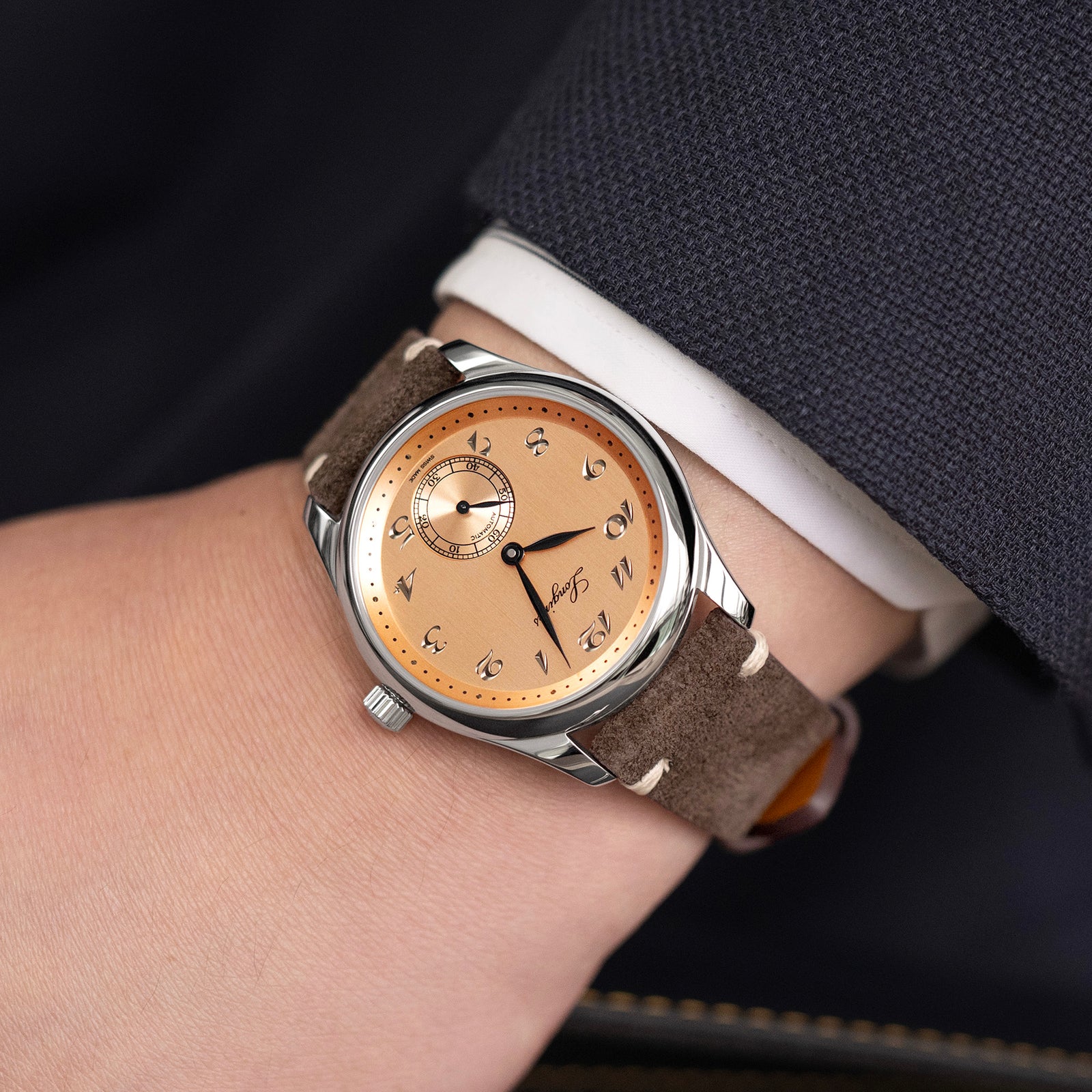 Dark Brown Italian Suede Leather Watch Strap | Twin-Stitch Quick Release | 20mm Strapcode watch bands