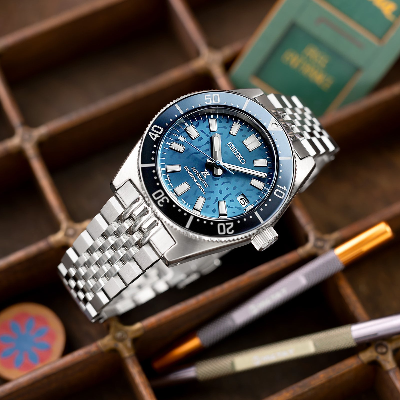 20mm Asteroid Watch Band for Seiko SPB143 63Mas 40.5mm, 316L Stainless Steel Brushed and Polished V-Clasp Strapcode Watch Bands