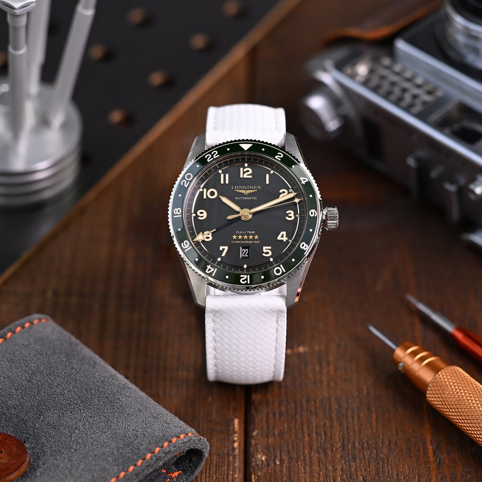 Longines Spirit ZULU Time, L3.812.4.63.2, automatic watch Strapcode watch bands